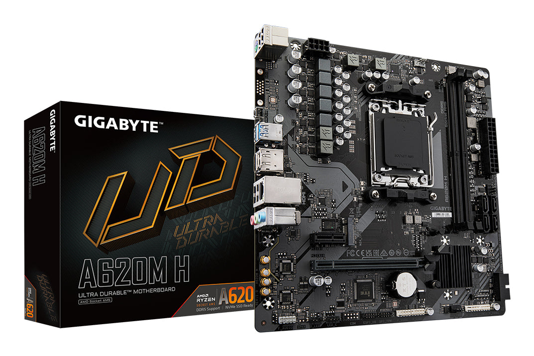 GIGABYTE A620M H moderkort AMD A620 AM5-sockel micro ATX