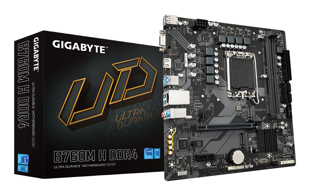 GIGABYTE B760M H DDR4 moderkort Intel B760 Express LGA 1700 micro ATX
