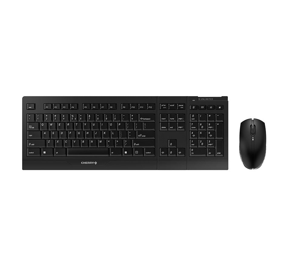 CHERRY B.Unlimited 3.0 tangentbord Mus inkluderad Universal RF Trådlös QWERTY Engelska (USA) Svart