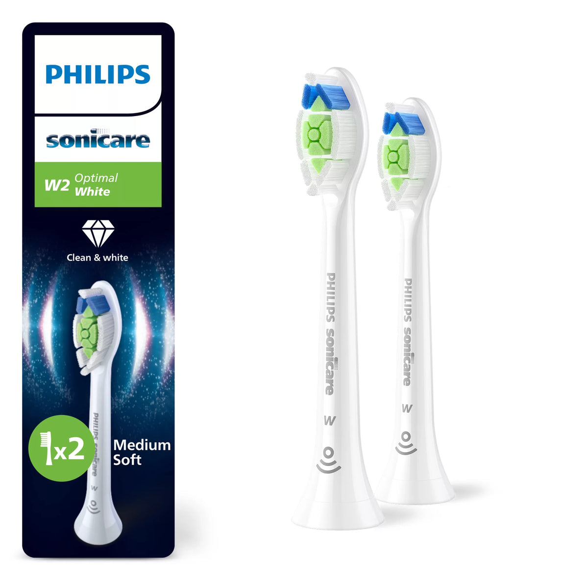 Philips Sonicare Optimal White HX6062/87 2-pack borsthuvuden