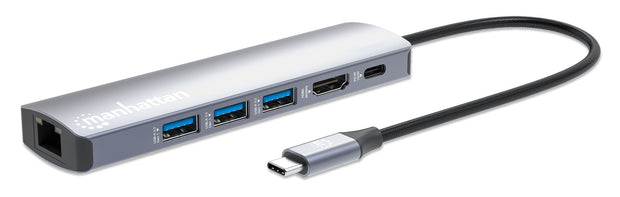Manhattan 153959 dockningsstationer för bärbara datorer Kabel USB 3.2 Gen 1 (3.1 Gen