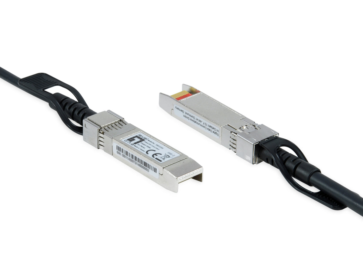 LevelOne DAC-0102 InfiniBand och fiberoptisk kabel 2 m SFP+ Svart
