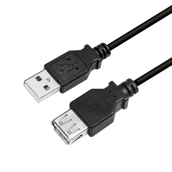 LogiLink CU0011B USB-kablar USB 2.0 3 m USB A 0,48 Gbit/s Svart