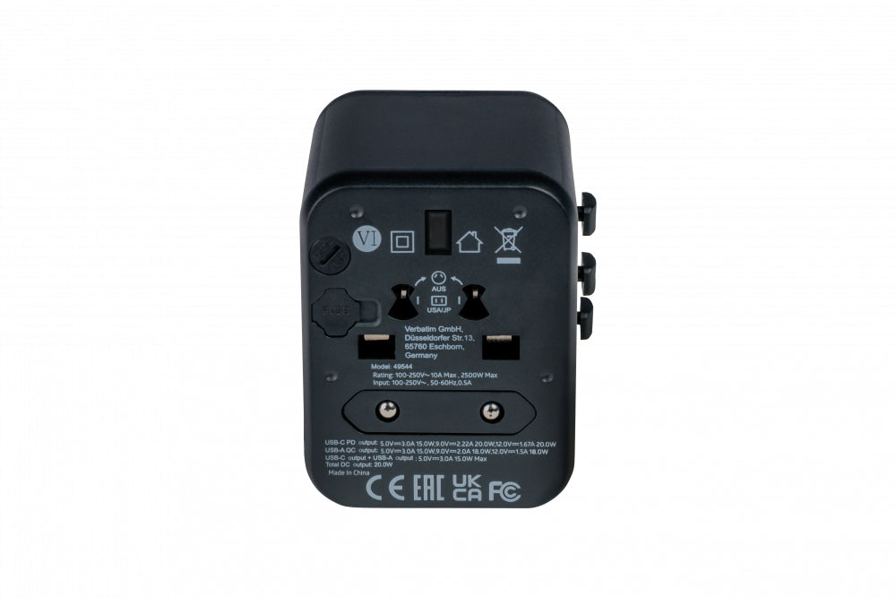 Verbatim 49544 reseadaptrar Universal Svart