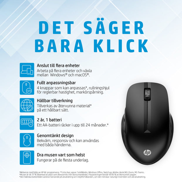 HP 430 trådlös mus för flera enheter