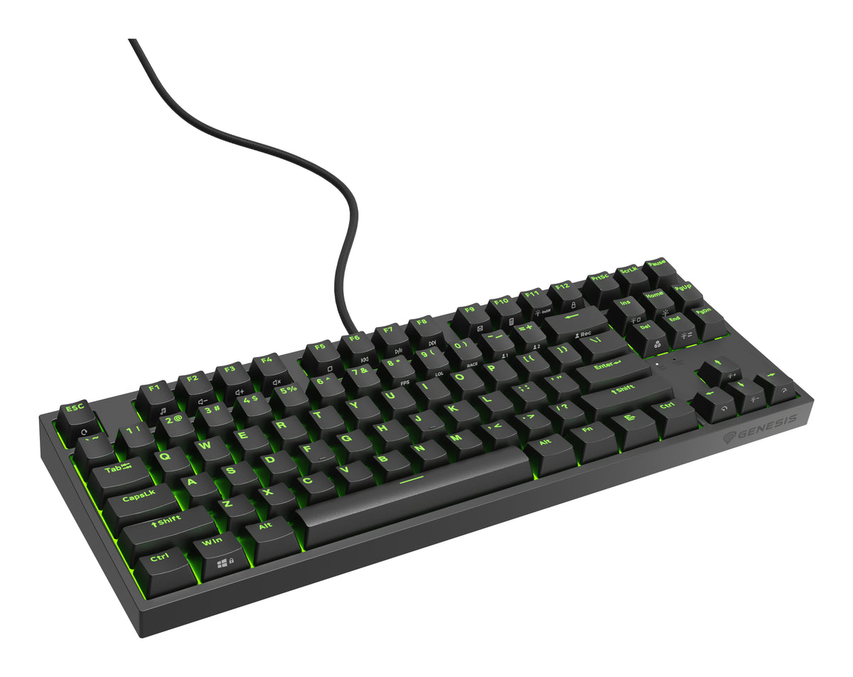 GENESIS Thor 404 TKL tangentbord Spela USB QWERTY Amerikanskt internationellt Svart