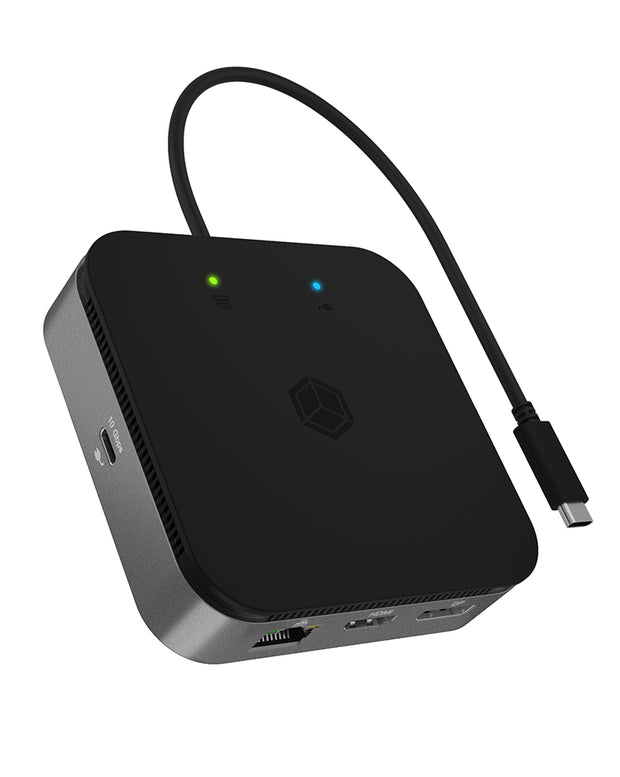 ICY BOX IB-DK408-C41 Kabel USB4 Antracit dockningsstation