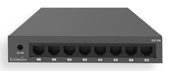EnGenius ES108 nätverksswitchar Ohanterad Gigabit Ethernet (10/100/1000) Svart