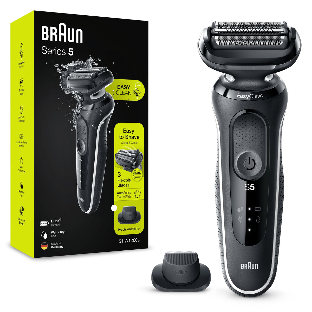 Braun Series 5 51-W1200s Folierakapparat Trimmer Svart