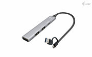 i-tec CAHUBMETALMINI4 gränssnittshubbar USB 3.2 Gen 1 (3.1 Gen 1) Type-A + Type-C