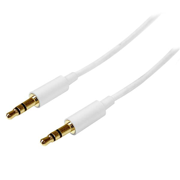 StarTech.com MU2MMMSWH ljudkabel 2 m 3,5mm Vit