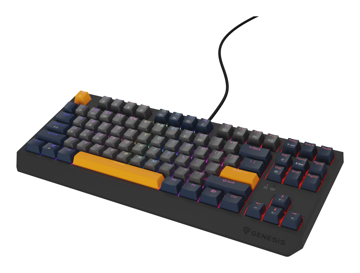 GENESIS Thor 230 TKL tangentbord Spela USB QWERTY Engelsk Blå