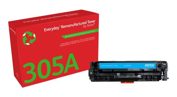Everyday Cyan Remanufactured Toner by Xerox compatible with HP 305A (CE411A)