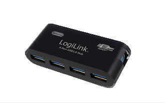 LogiLink USB 3.0 4x 5000 Mbit/s Svart