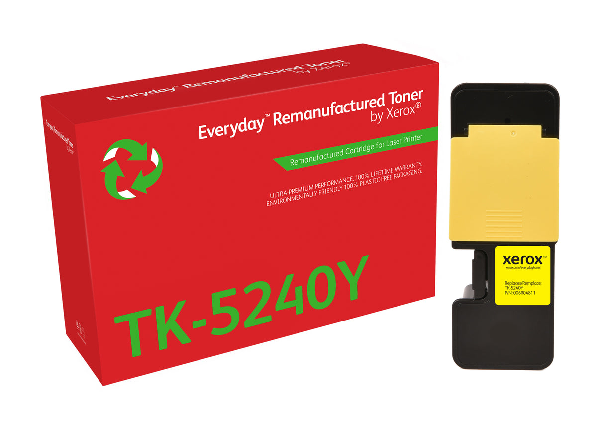 Everyday Gul Remanufactured Toner by Xerox compatible with Kyocera TK-5240Y