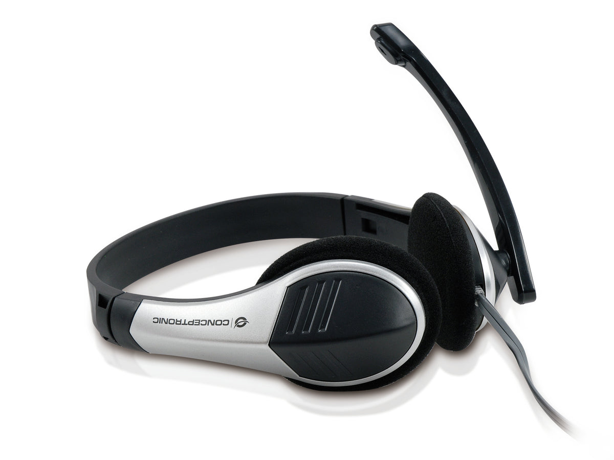 Conceptronic CCHATSTAR2_V2 Headset Kabel Huvudband Kontor/callcenter Svart