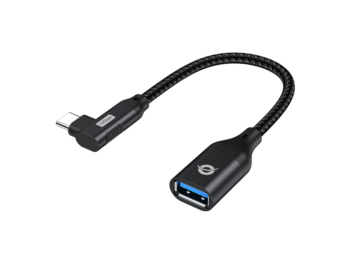 Conceptronic ABBY19B kabelomvandlare (hane/hona) USB-C USB-A Svart
