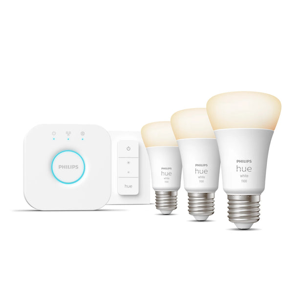 Philips Hue White Startpaket: 3 st E27 ljuskällor (1100lm) + Dimmer switch
