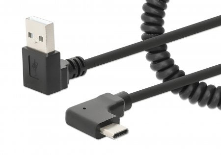 Manhattan 356220 USB-kablar 1 m USB A USB C Svart