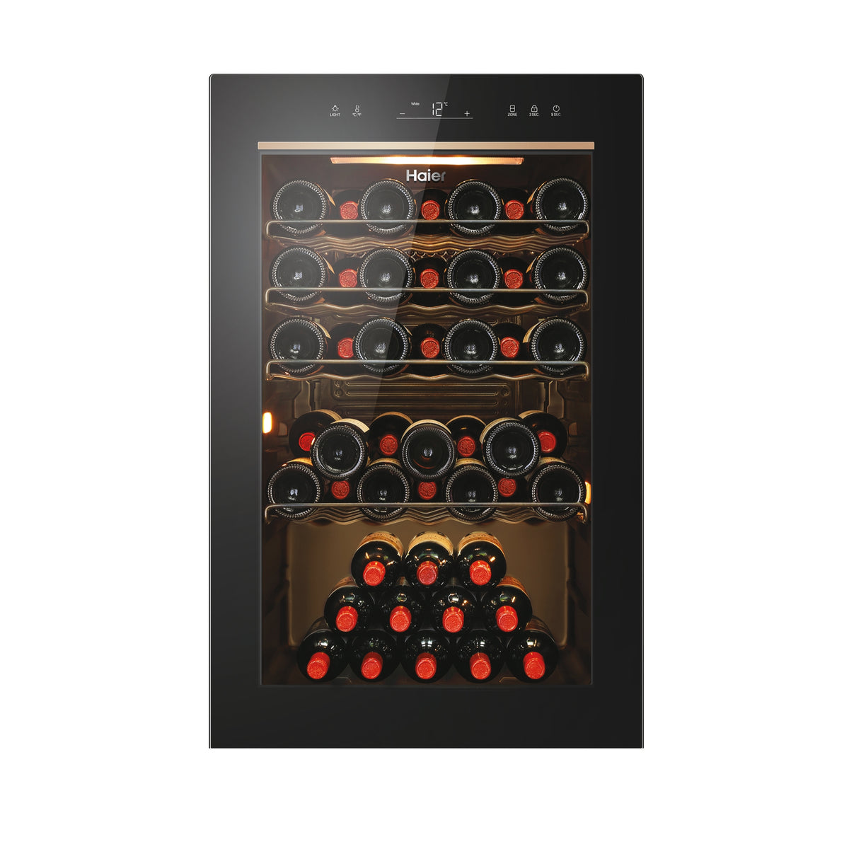Haier Wine Bank 50 Serie 3 HWS49GAE Vinkylare med kompressor Fristående Svart 49