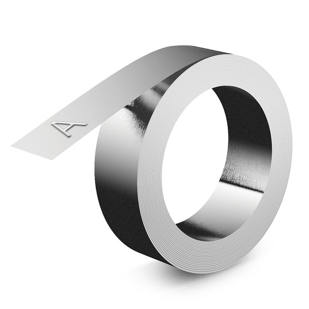 DYMO Rhino-präglingsetiketter i aluminium vävtejper