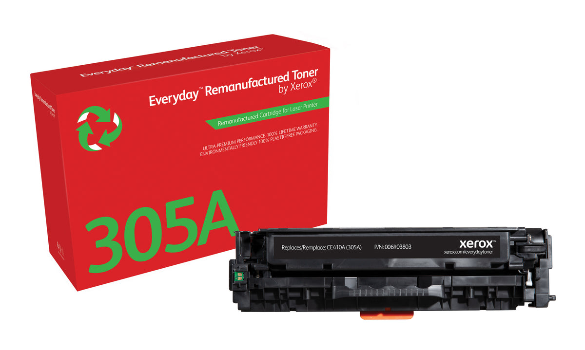 Everyday Svart Remanufactured Toner by Xerox compatible with HP 305A (CE410A)