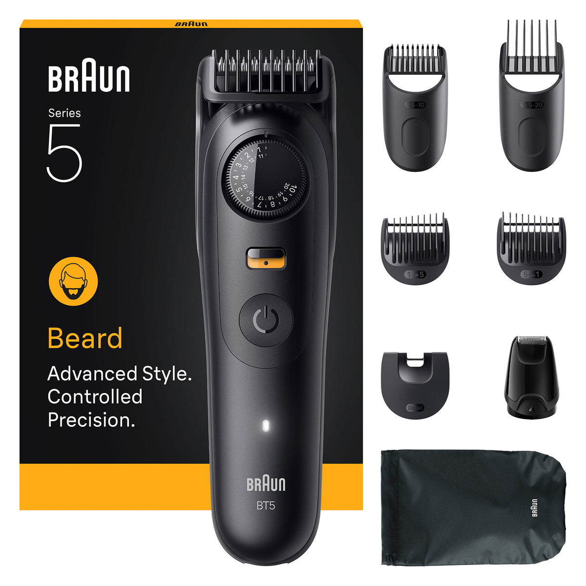 Braun BeardTrimmer 5 BT5560 skäggtrimmer Batteri 40