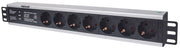 Intellinet 714006 grenuttag 7 AC-utgångar 1.5U Svart