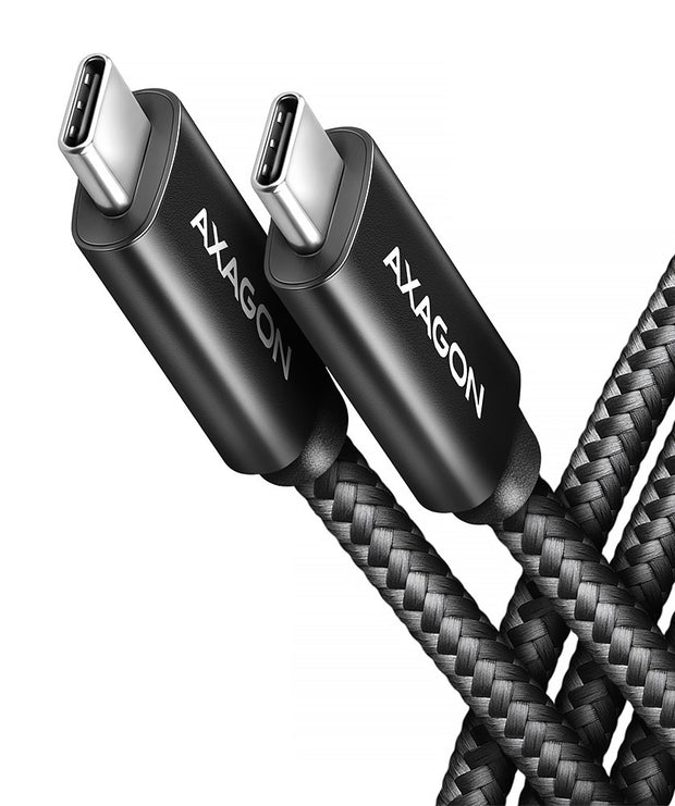 Axagon BUCM4X-CM10AB USB-kablar USB4 Gen 3x2 1 m USB C 40 Gbit/s 240 W Svart