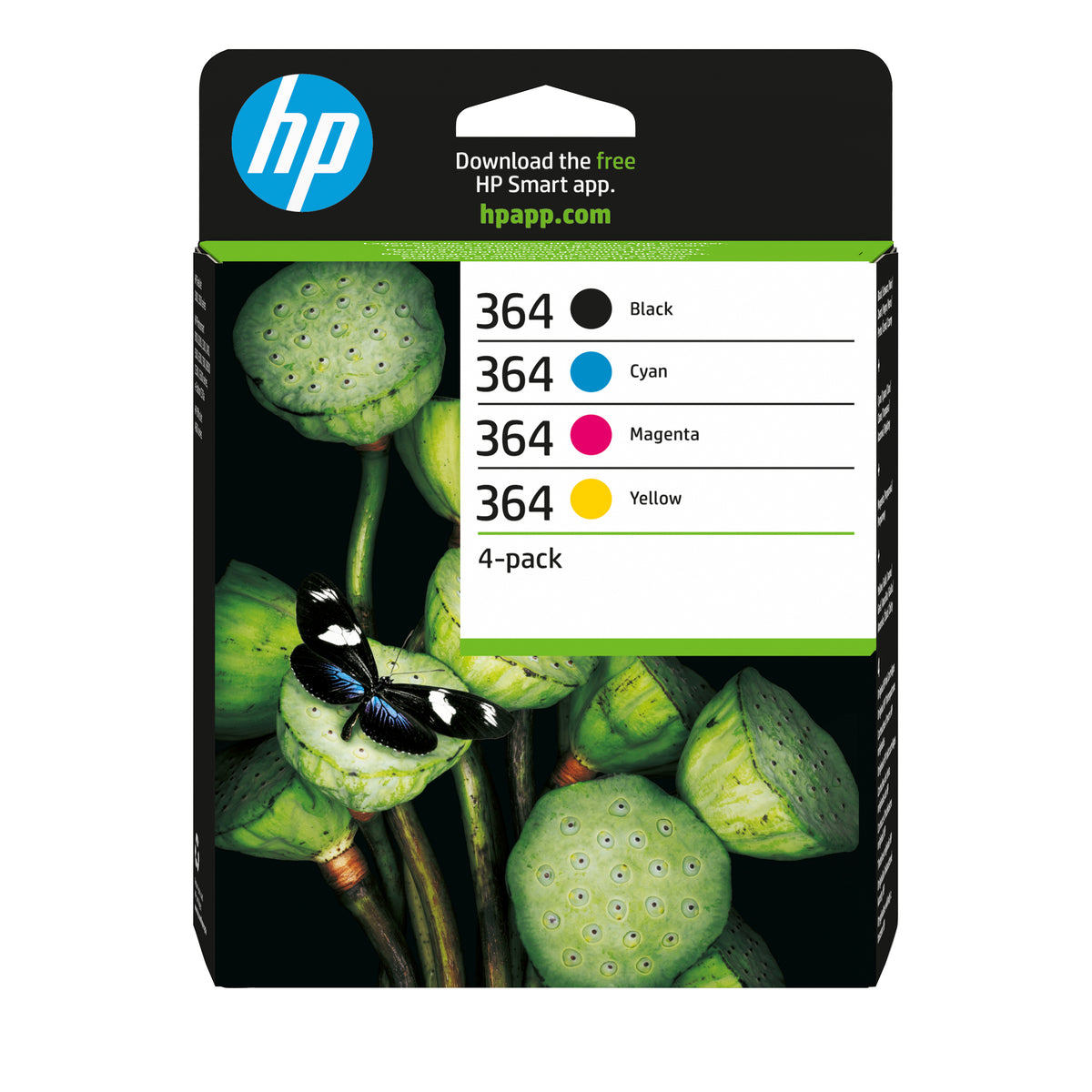 HP 364 svart/cyan/magenta/gul bläckpatron