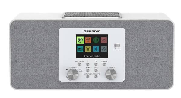 Grundig DTR 6100 2.1 DAB Bärbar Analog och digital Vit