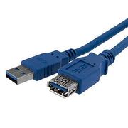 StarTech.com USB3SEXT1M USB-kablar USB 3.2 Gen 1 (3.1 Gen 1) 1 m USB A 5 Gbit/s Blå