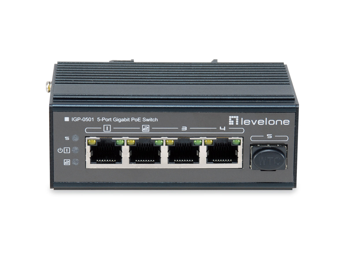 LevelOne IGP-0501 nätverksswitchar Gigabit Ethernet (10/100/1000) Strömförsörjning