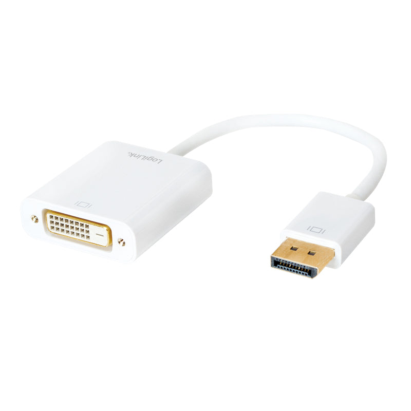 LogiLink CV0058B videokabeladapter 0,15 m DisplayPort DVI Vit