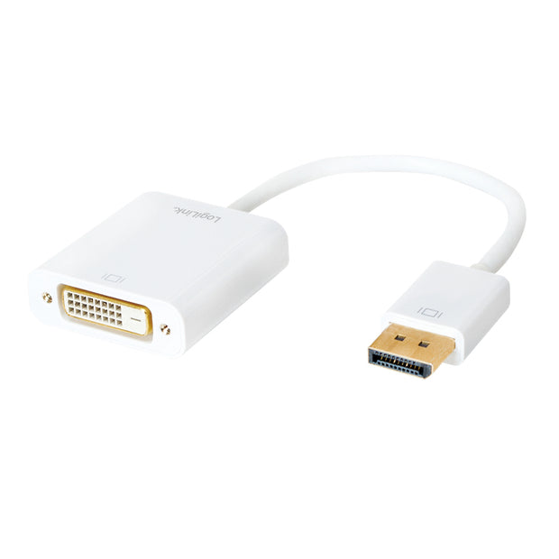 LogiLink CV0058B videokabeladapter 0,15 m DisplayPort DVI Vit