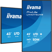 iiyama LH4375UHS-B2AG skyltställ Platt skärm för digital skyltning