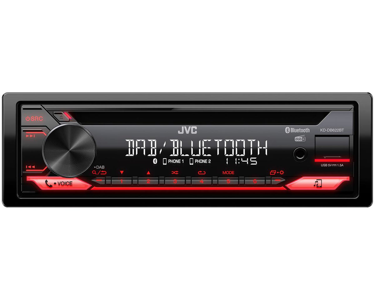 JVC KD-DB622BT radio/digitalmottagare för bil Svart 200 W