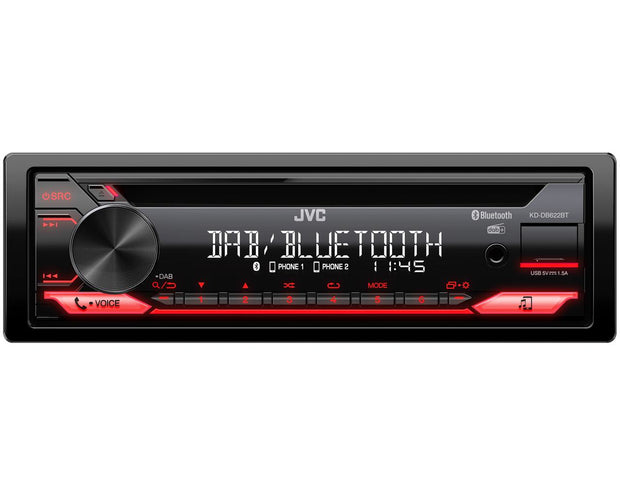 JVC KD-DB622BT radio/digitalmottagare för bil Svart 200 W