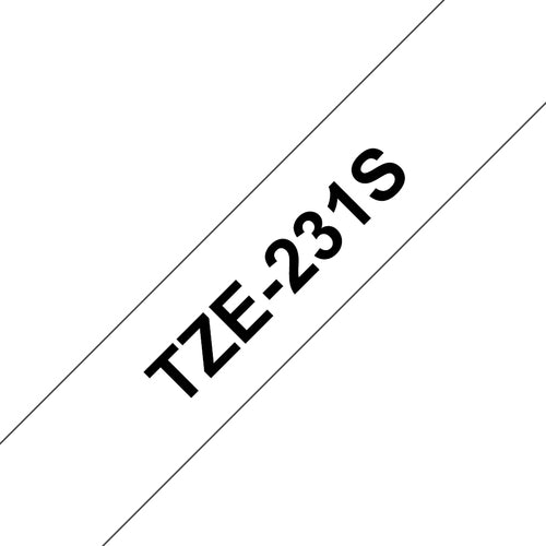 Brother TZE231S2 etikett-tejp Svart på vitt TZe