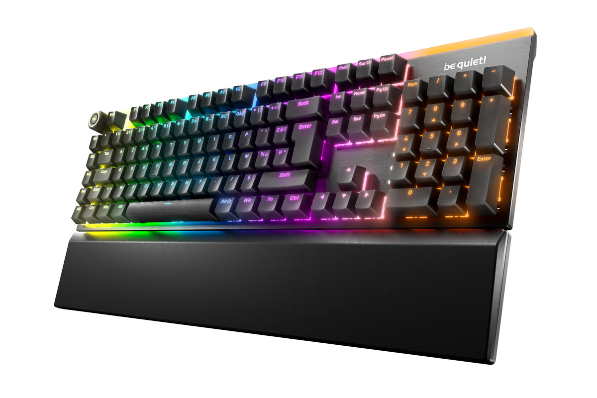 be quiet! Light Mount Silent Tactile FR ISO tangentbord Spela USB AZERTY Fransk Svart