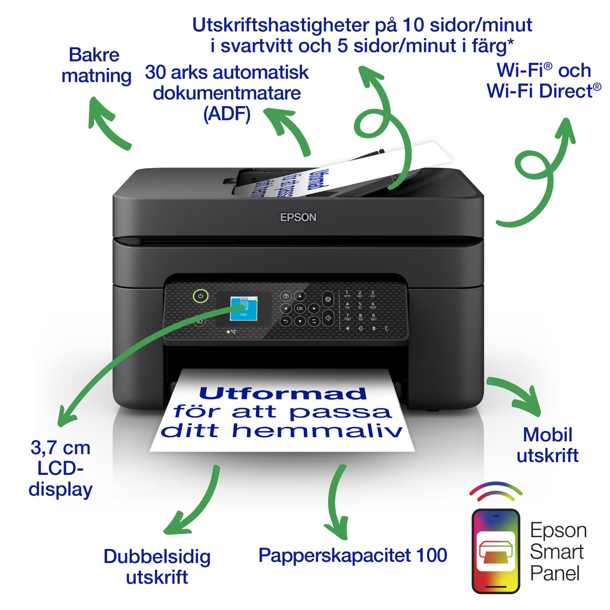 Epson WorkForce WF-2930DWF - Bläckstråleskrivare - Duplex