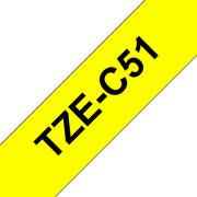 Brother TZE-C51 etikett-tejp Svart på neongul
