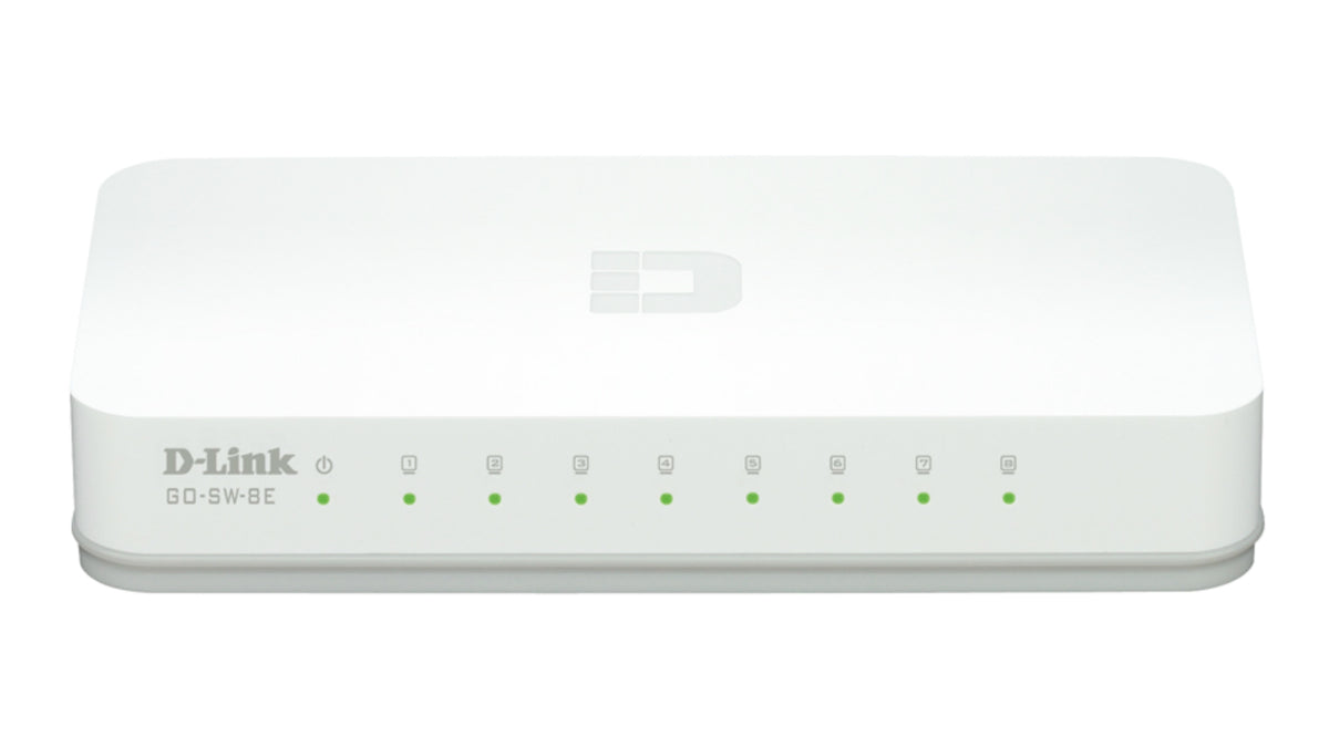 D-Link GO-SW-8E/E nätverksswitchar Ohanterad Fast Ethernet (10/100) Vit