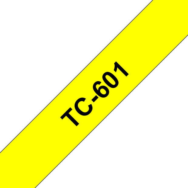 Brother TC-601 etikett-tejp Svart på gul