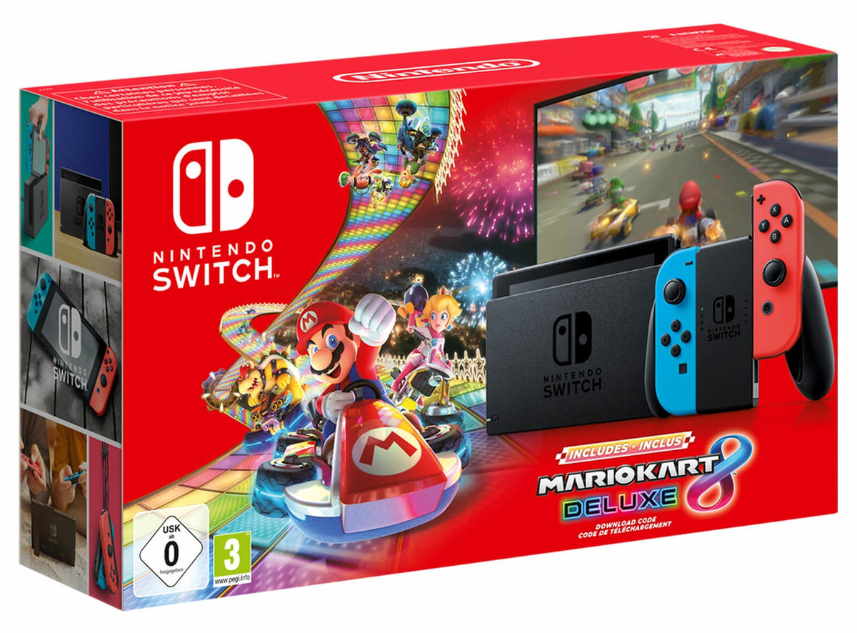 Nintendo Switch + Mario Kart 8 Deluxe bärbara spelkonsoller - 6.2"