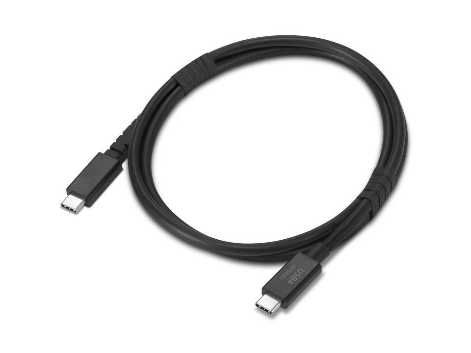 Lenovo 4X91U94413 USB-kablar USB4 Gen 3x2 1 m USB C 40 Gbit/s Svart