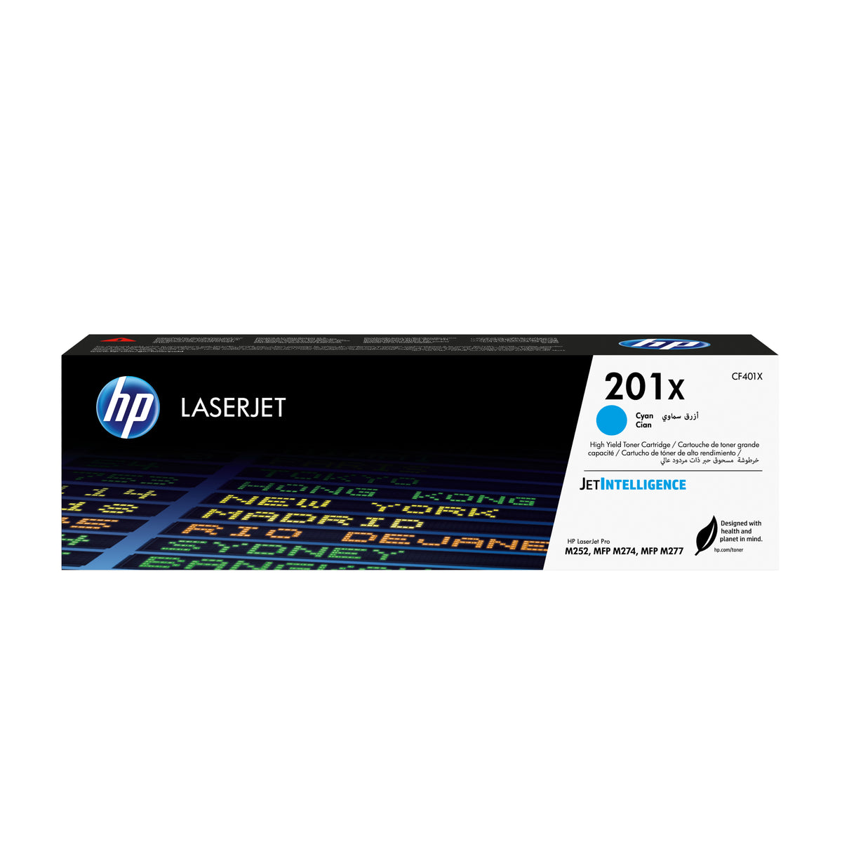 HP 201X cyan original LaserJet-tonerkassett med hög kapacitet