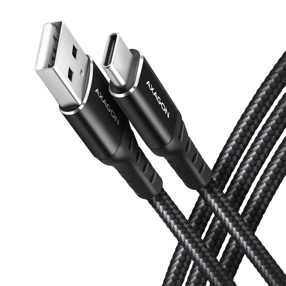 Axagon BUCM-AM10AB USB-kablar USB 2.0 1 m USB A USB C 0,48 Gbit/s Svart