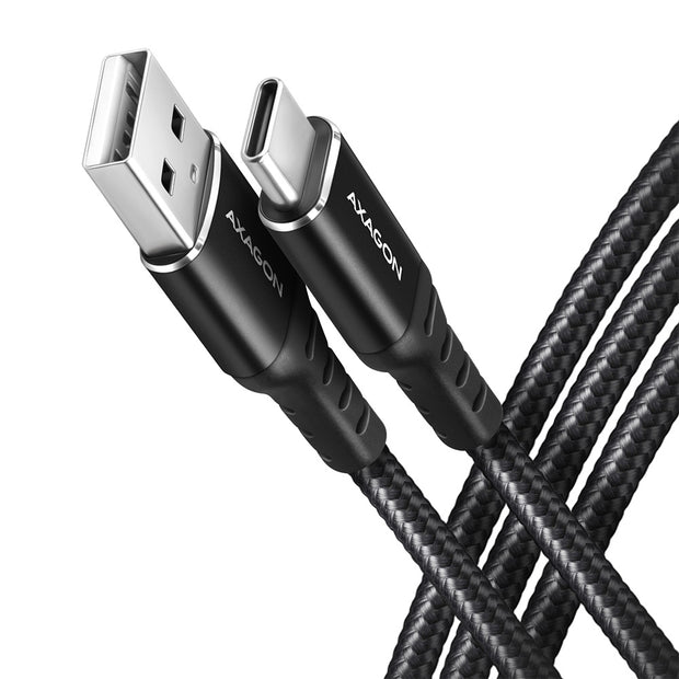 Axagon BUCM-AM10AB USB-kablar USB 2.0 1 m USB A USB C 0,48 Gbit/s Svart
