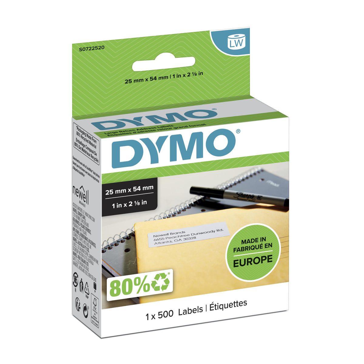 DYMO LabelWriter originaletiketter för returadresser